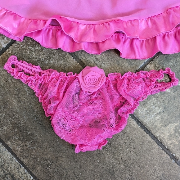 La Senza Halter Nighty Top and Panties Size S pink NWOT - Picture 7 of 10